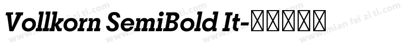 Vollkorn SemiBold It字体转换